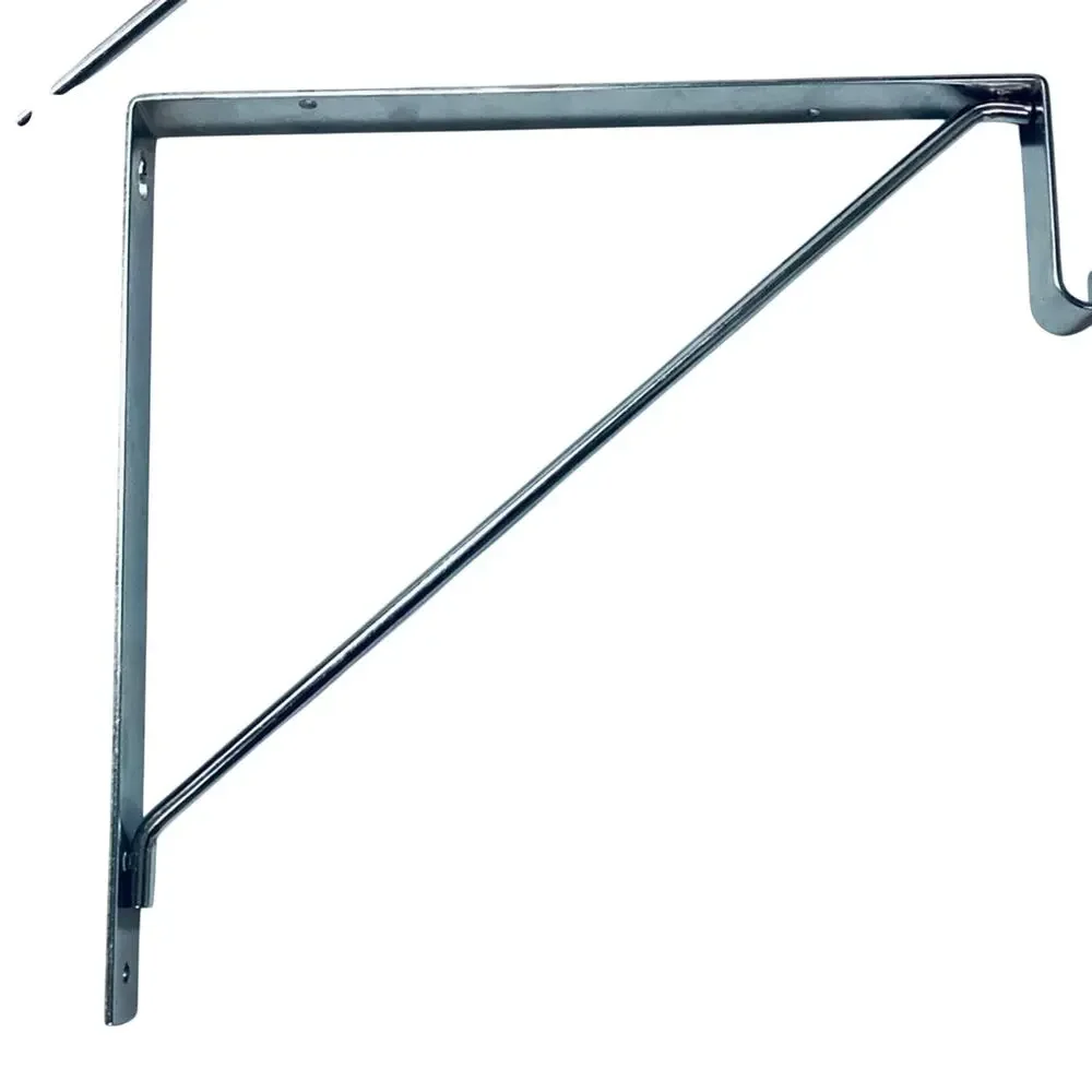 Heavy Duty Steel Fixed Shelf & Rod Support Brackets - set of 2